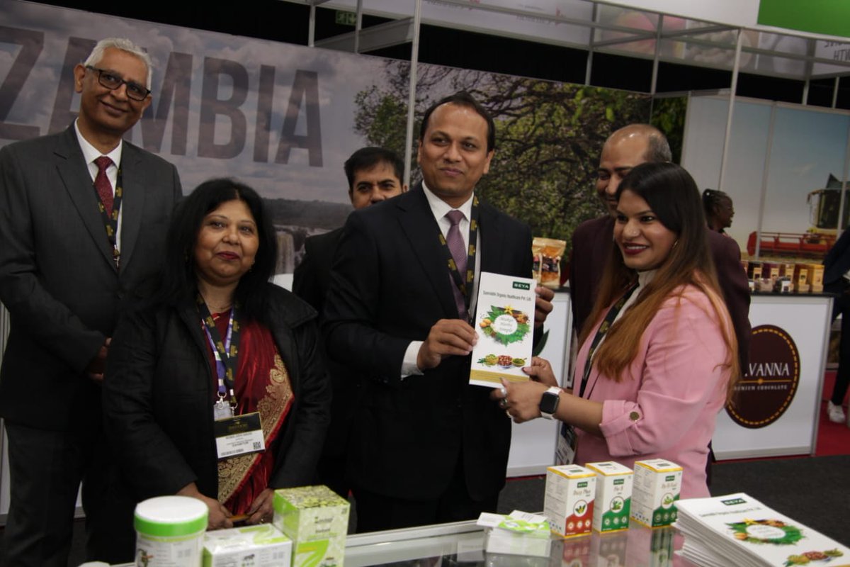 indiainjoburg's tweet photo. CG @MaheshIFS inaugurated the India pavilion at the SAITEX and Africa's big 7 at Gallagher Convention Centre Johannesburg. @APEDADOC led the Indian Delegation of exporters and suppliers for food and related products to the multi-sector trade show. #Saitex https://t.co/pMNcDzgoL5
