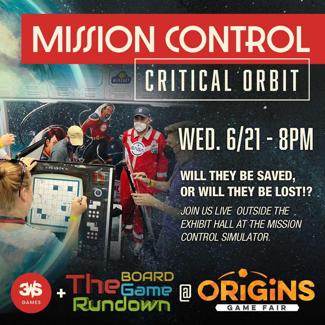 Th3rdWorld's tweet image. Tonight at @originsgames with @bgrundown! 

#gamingcommunity  #missioncontrol #originsgamefair #originsgamefair2023