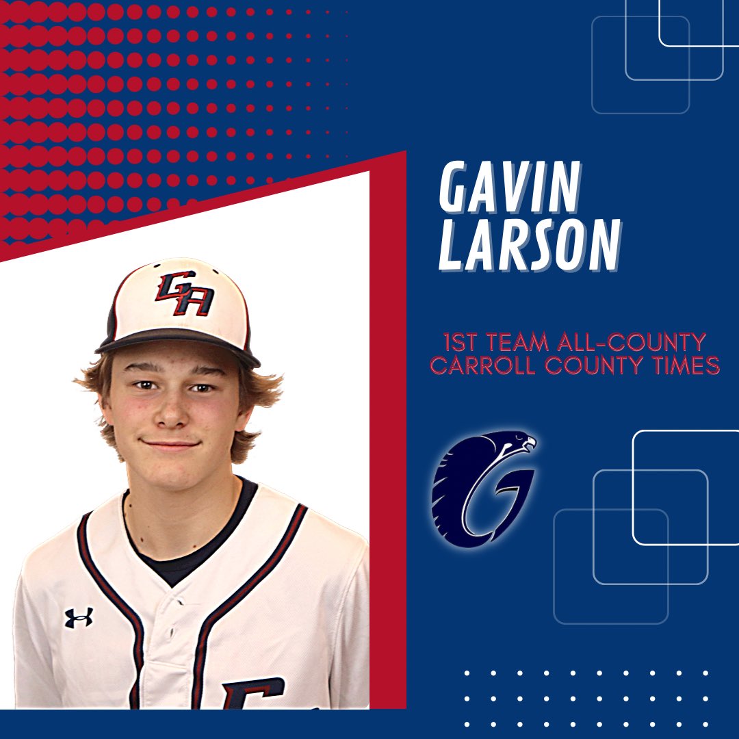 Gavin Larson ‘25 earns first team. 
<a href="/GerstellBB/">Gerstell Baseball</a>