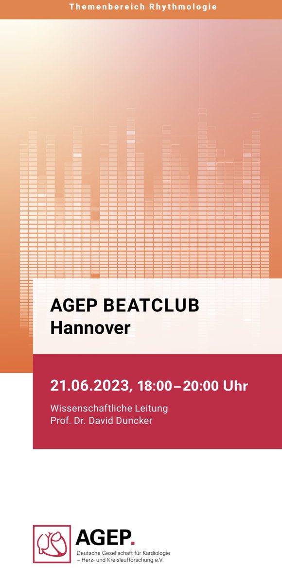 David Duncker (@davidduncker) on Twitter photo <a href="/AGEP_DGK/">AGEP</a> #Beatclub #HannoverHeartRhythmCenter
Klasse Vorträge, tolle Diskussionen!
Danke an <a href="/MuellerLeisse/">Johanna Müller-Leisse</a> <a href="/HenrikeHillmann/">Henrike Hillmann</a> Jörg Eiringhaus! <a href="/AGEP_DGK/">AGEP</a> #Beatclub #HannoverHeartRhythmCenter
Klasse Vorträge, tolle Diskussionen!
Danke an <a href="/MuellerLeisse/">Johanna Müller-Leisse</a> <a href="/HenrikeHillmann/">Henrike Hillmann</a> Jörg Eiringhaus!