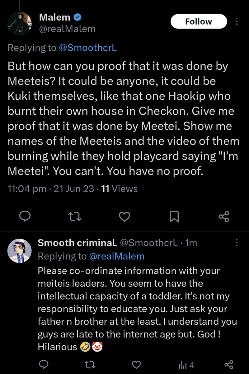 This #meitei genius paid 8$ to verify his mental prowess. 🤣🤣🤣🤣 #meitei ☕