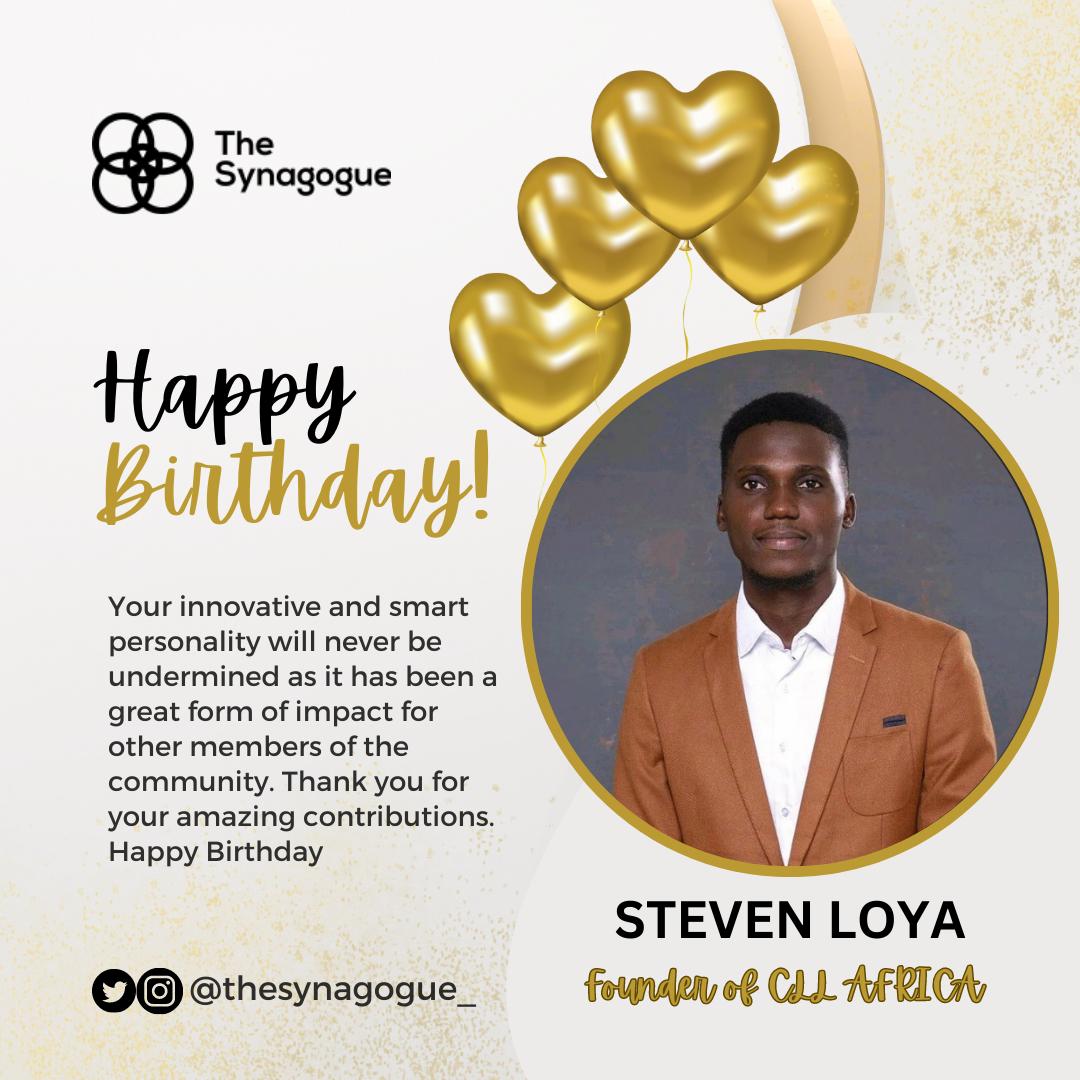 Thesynagogue_'s tweet photo. Happy birthday @stevenloya_ of the Social Media & Graphics clan, thanks for your resourcefulness to @Thesynagogue_. God bless you immensely. We love you BIG❤❤
#FutureMinisterOfEducation
#StevenLoya
#JuneBirthdays
#21/06/2023
#Growth
#Community
#ASynagogueVIP😊
#TheSynagogue⭐ https://t.co/UiGTYZALbg