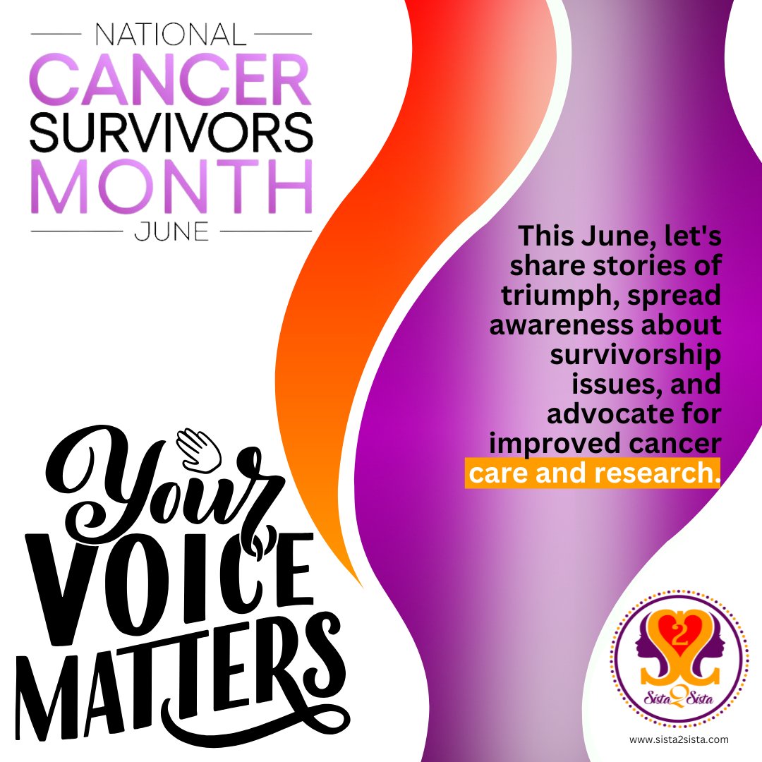 Sharing stories of triumph, raising awareness, and advocating for improved cancer care and research. 

#SurvivorAdvocate #HopeInJune #StrengthAfterCancer #InspiringSurvivors #RenewHope