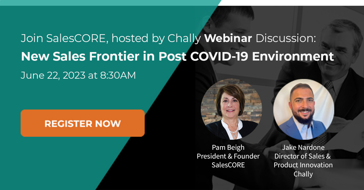 There is still time to register for our interactive webinar discussing the New Sales Frontier in a post COVID-19 environment! Join Chally's Jake Nardone and SalesCORE's Pam Beigh by registering here: bit.ly/46kakZZ