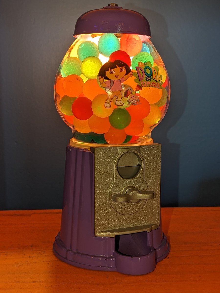 We are your unique gift giving headquarters. This Dora gumball machine nightlight is on sale today! #downtowntoledoohio #thisistoledo #warehousedistrict #gifts #giftideas #homedecor #homedecorideas #kidsroom