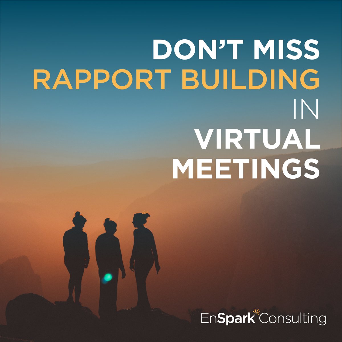 Don’t discount the benefit of rapport building, especially when teams only interact virtually. Learn More
Tips: tinyurl.com/ycktfv6p #effectivemeetings #meetingfacilitation #HR #virtualmeetings