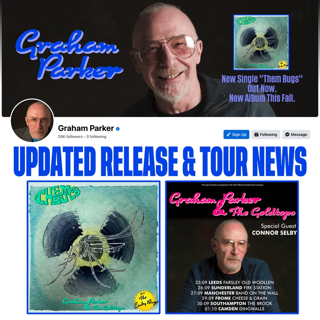 The Official GRAHAM PARKER Facebook page, with all the latest on new releases (the single 'Them Bugs' out now and the album coming soon) and tour dates in the US and UK! Follow GP here to keep up:
facebook.com/GrahamParkerOf…
#GrahamParker #NewAlbum #RockAndRoll #UKRock #TourNews