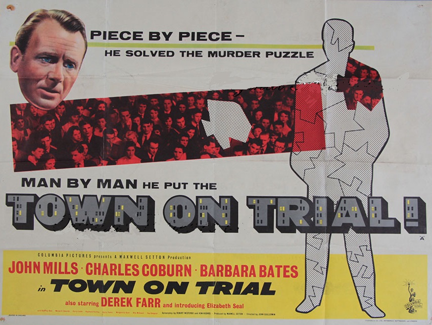 Murder at a tennis club puts a TOWN ON TRIAL (1957) 9pm #JohnMills #CharlesCoburn #BarbaraBates #DerekFarr crime drama #TPTVsubtitles