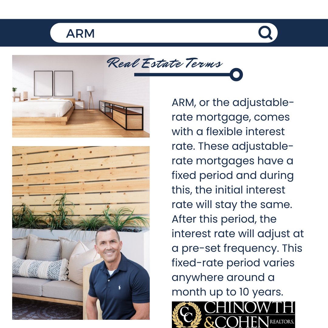 What is ARM in real estate terms. It is an Adjustable-Rate Mortgage.

#ARM #adjustabratemortgage #homebuyers #realestateterms #cowetarealtor #brokenarrowrealtor #tulsarealtor #bixbyrealtor #jenksrealtor #claremorerealtor #tulsametrorealtor