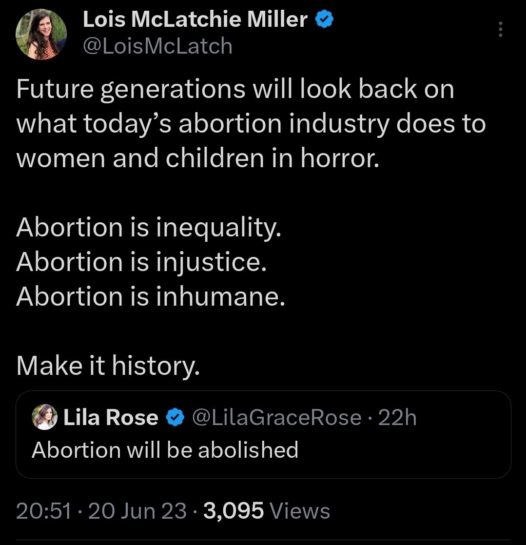 From 'let's open the debate' to 'make abortion history' in less than a month.

Do not trust these people.