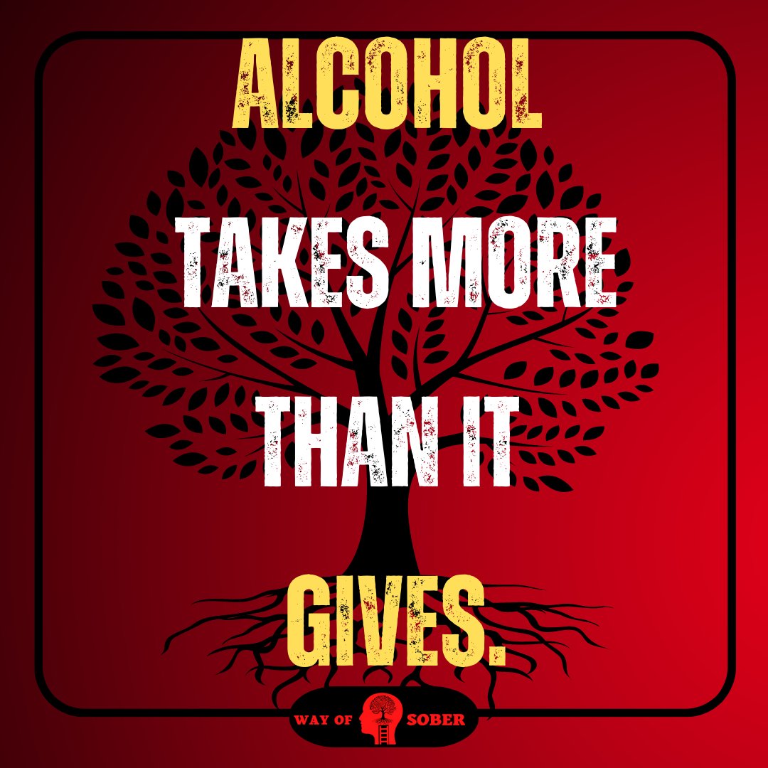 More than it gives. 
.
.
.
.
.Tags #soberlife #sobermovement #sober #soberliving #soberlifestyle #sobercurious #soberaf #soberissexy #Wayofsober