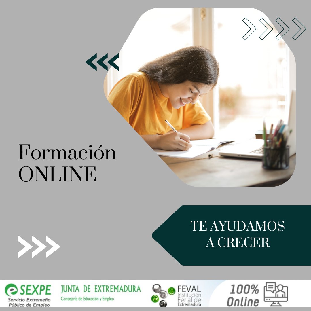CentroFeval's tweet photo. 💻 El plan formativo del Centro Tecnológico Feval sigue su curso...💻
🔵 La formación continua es clave en el mundo actual.
🔵 Accede a cursos ONLINE y GRATIS.
➕ INFO  ➡️ https://t.co/DpwNSzvVBc
#Feval #formacion #Extremadura https://t.co/uJoNFcAT7o
