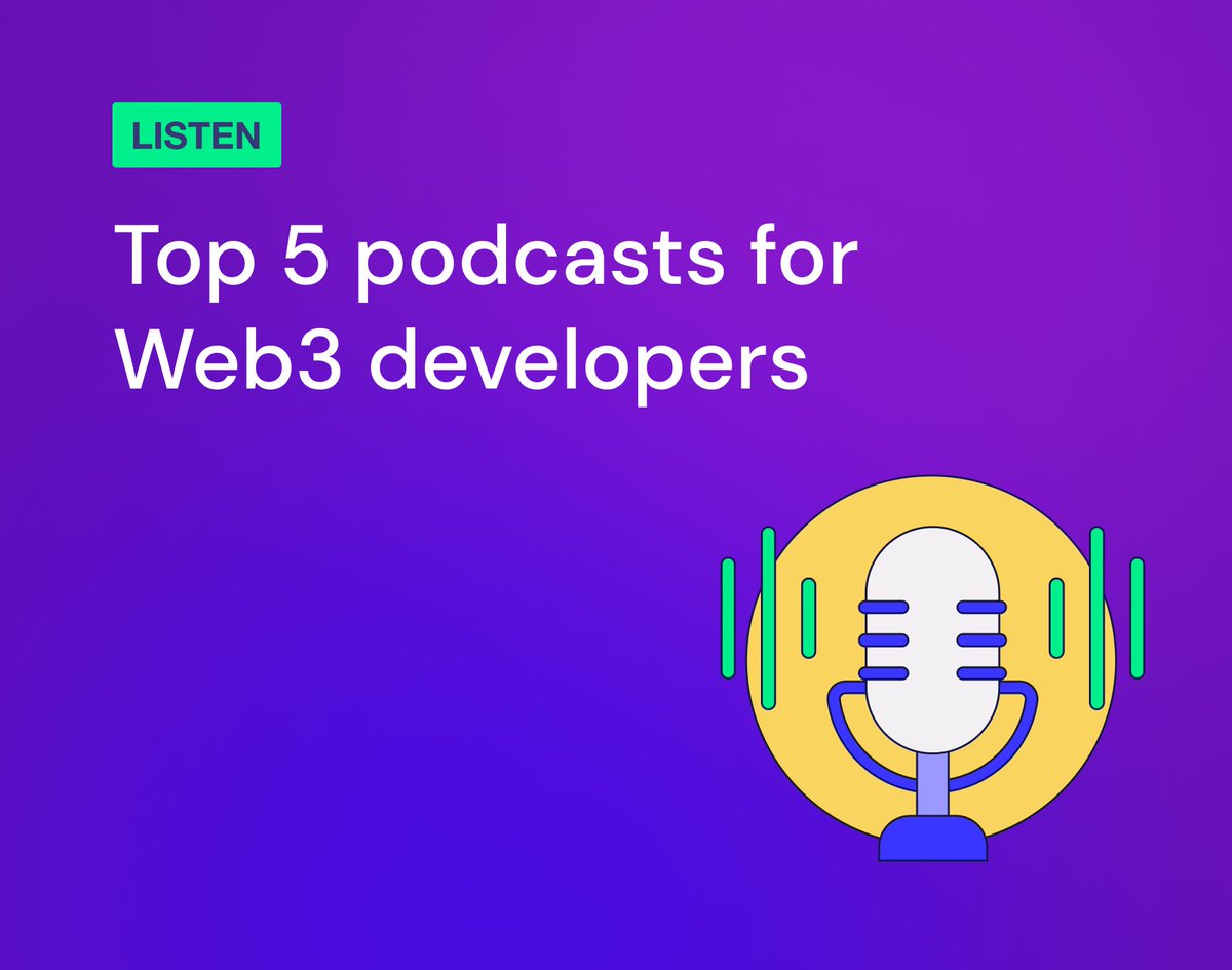 🎧
Podcasts can be an invaluable source of information and knowledge wherever you are in your Web3 journey. We’ve compiled the top five podcasts for Web3 developers that will keep you informed, inspired, and ahead of the game. 

🔗 hubs.ly/Q01VhDMR0