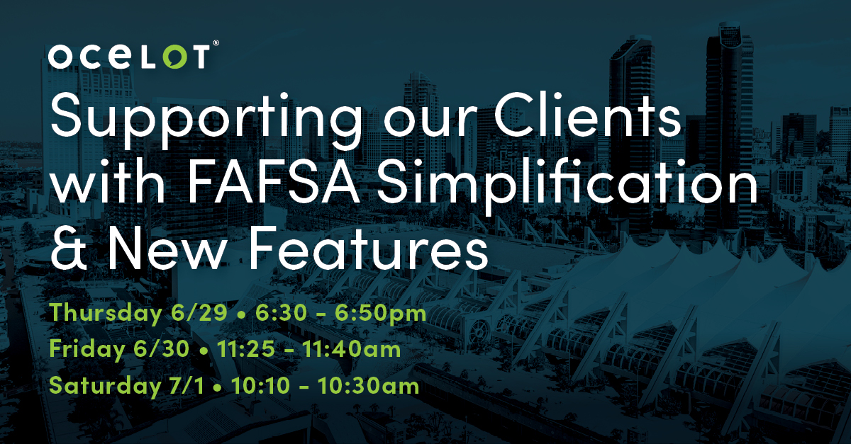 ocelotone1's tweet image. #NASFAA2023 is almost here! 😀

We can't wait to see our clients in person during the event! Stop by for a group demo to see our new offerings built specifically to support your Financial Aid Office staff and better engage students. Sign up here ➡️ hubs.li/Q01VkCHF0