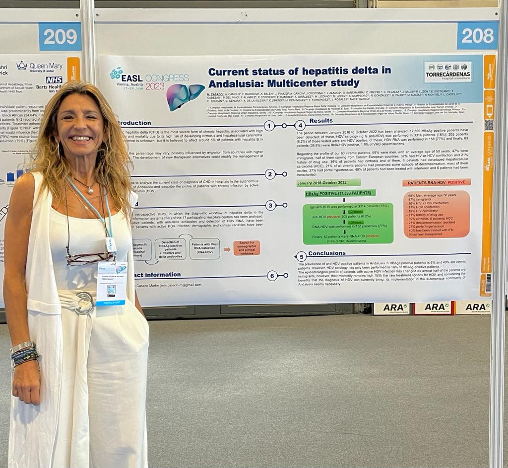 🤓 “Current status of #hepatitisdelta in Andalusia: multicenter study'. Our first poster presentation at the #EASLCongress @CasadoMm
#ILC2023 #LiverTwitter #hepatitisD #hepD
📊 Poster number➡️WED-208