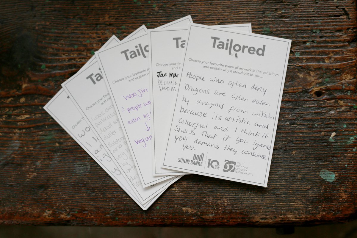 This morning we welcomed a group of textile students from Roundhay School to the Gallery to see our current exhibition, 'Tailored' by the 62 Group. It was great to see how engaged they were with the work! @62Group @RoundhaySchool #SunnyBankMills