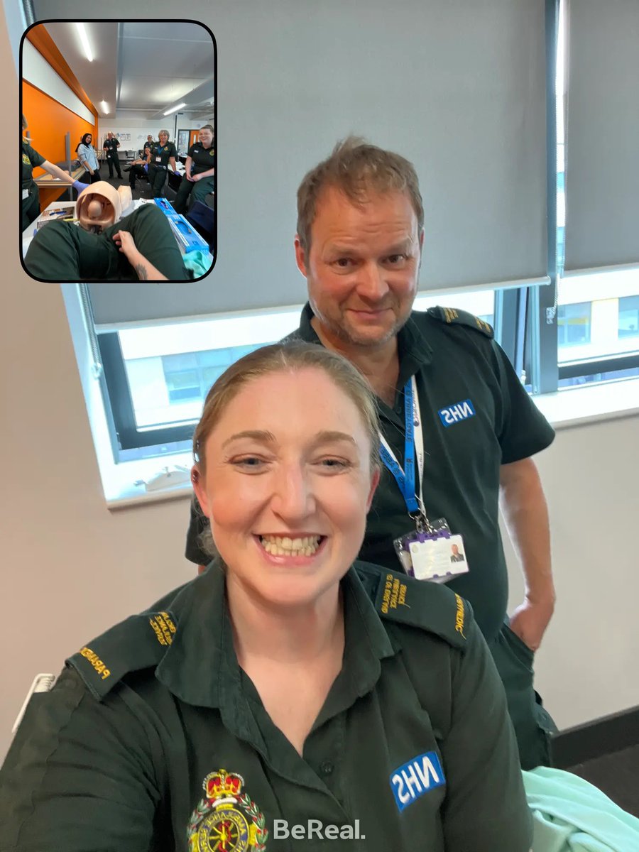 Todays BeReal featuring the amazingly enthusiastic and knowledgable Grad54! Such a pleasure to teach and they will all be amazing paramedics. Good luck on the road guys, you’ll smash it! @EastEnglandAmb @EEAST_Education @damow67 @HeyTomAbell @promptmaternity #prompt #weareeeast