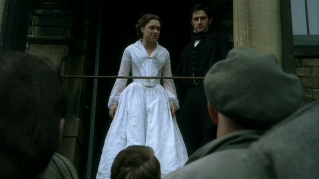 “Oh, do not use violence! He is one man, and you are many;”...Mr. Thornton stood a little on one side; he had moved away from behind her, as if jealous of anything that should come between him and danger.
#NorthandSouth 
#ElizabethGaskell
#MargaretHale
#JohnThornton