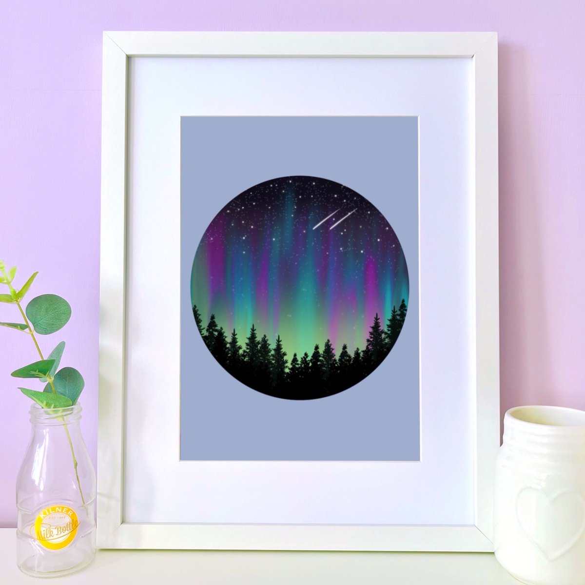 Magical Northern Lights A4 Print 💙💜💚 There is currently 50% off all prints until the 3rd July 💚💙💜 #womaninbizhour #handmadehour #northernlights #nature #handmade #etsyuk #etsysale #giftideas #shopsmalluk #shopindie etsy.com/listing/964858…