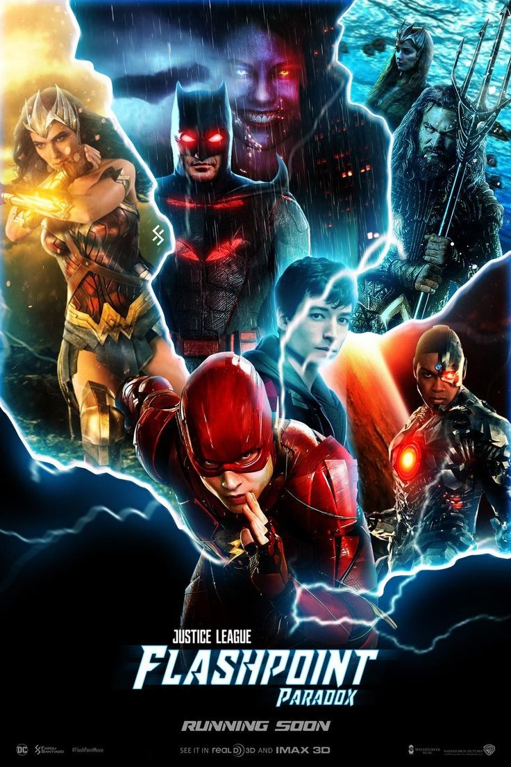 Justice League Flashpoint Paradox movie poster #DCEU #justiceleagueflashpointparadox #DCComics #EzraMillerflash #GalGadotwonderwoman #rayfishercyborg #JasonMamoaaquaman