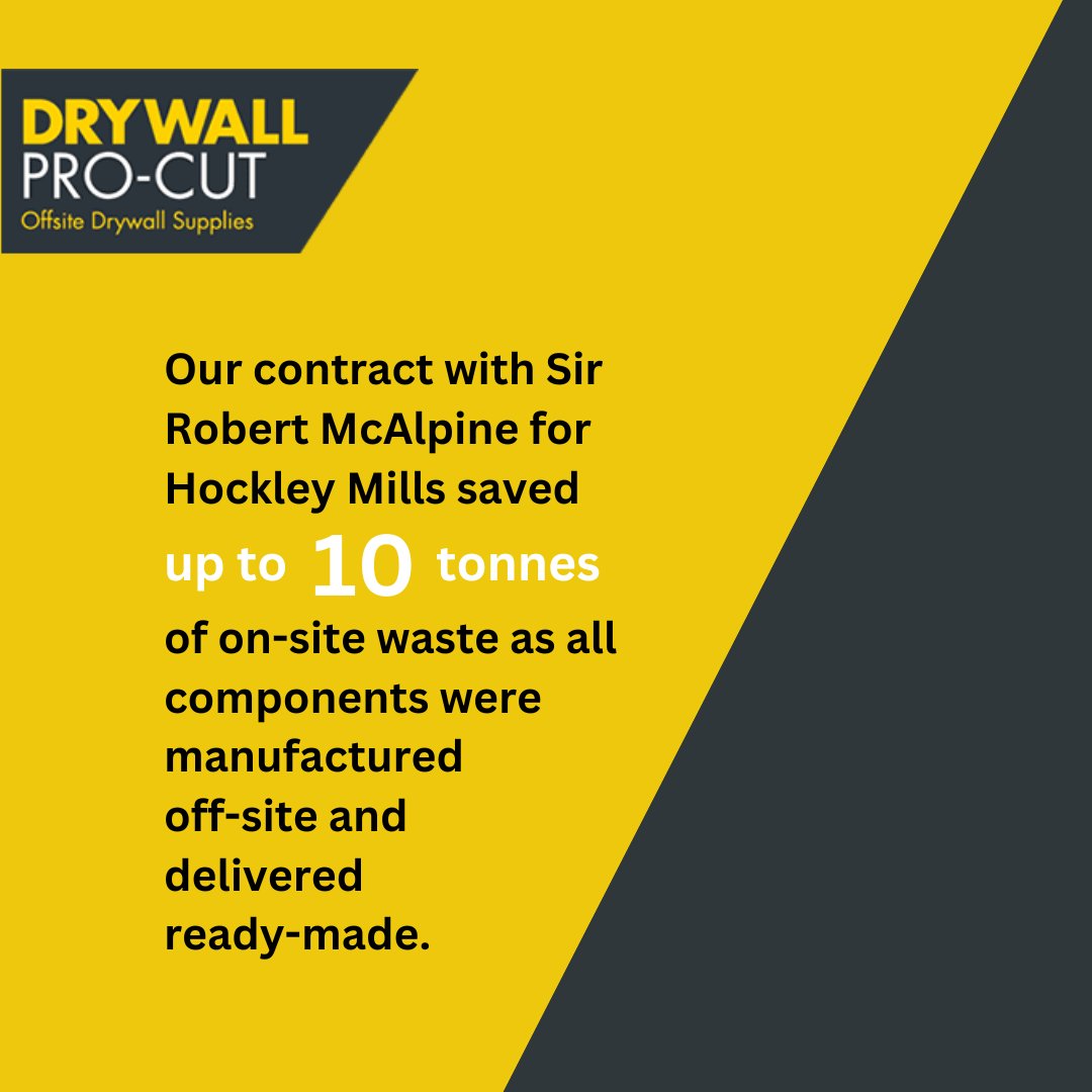 🌍🌿 Off-site construction = Minimal waste! Our precise methods for the Hockley Mills project helped save approximately 10 tonnes of waste.

Go green with Drywall Pro-Cut! drywallpro-cut.co.uk/offsite-constr…

#EcoFriendly #WasteReduction #DrywallProCut #Construction #Offsite #MidlandsHour