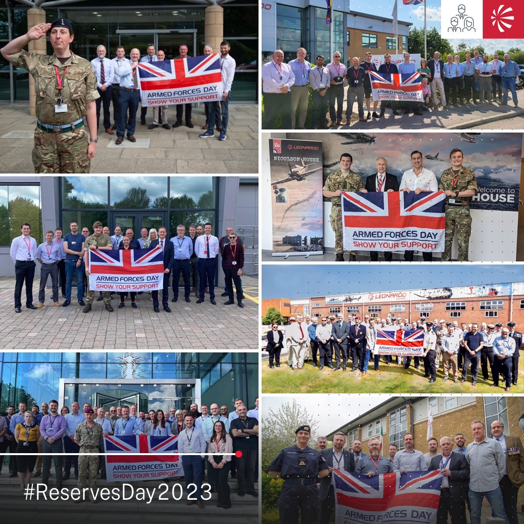 All across our UK sites, friends and colleagues came out to celebrate reservists who play a vital role at Leonardo and continue to serve their country.

On behalf of all those us, we thank you for your service.

#ReservesDay2023 #ArmedForcesWeek