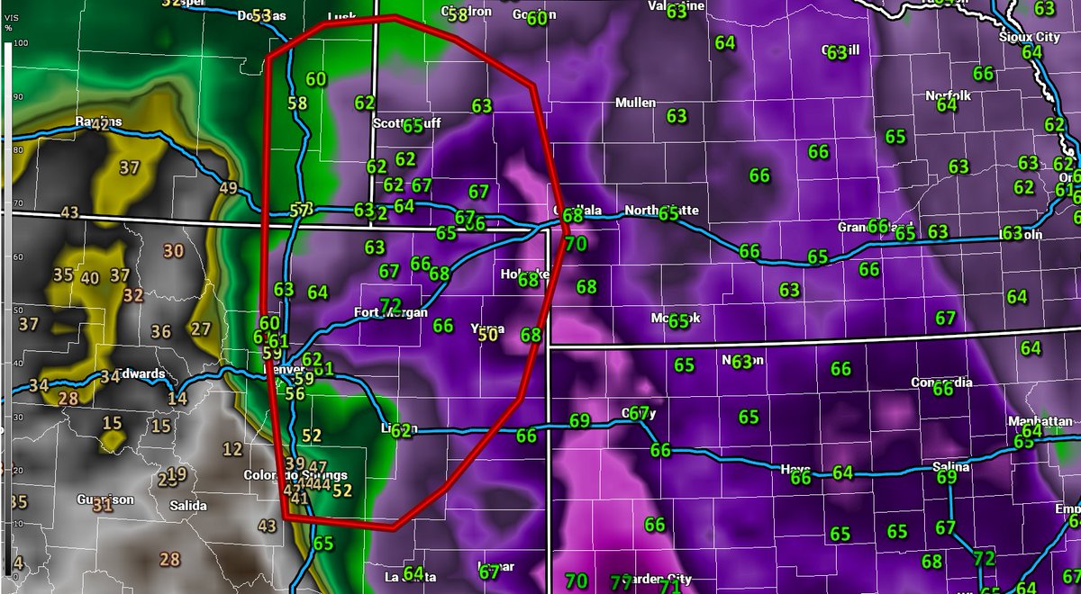 WilliamScherer3's tweet photo. @john_olson420 Hail protection. Scattered violent hailstorms very possible today. Sky high moisture-laden air. Downright tropical in #Colorado. Colorado has been a tropical paradise lately. 😀👍 #COwx #WYwx #Denver #OKwx #Weather #Dewpoint #Dewpoints #Rain #KSwx #NEwx https://t.co/ZCdgI8MfUE