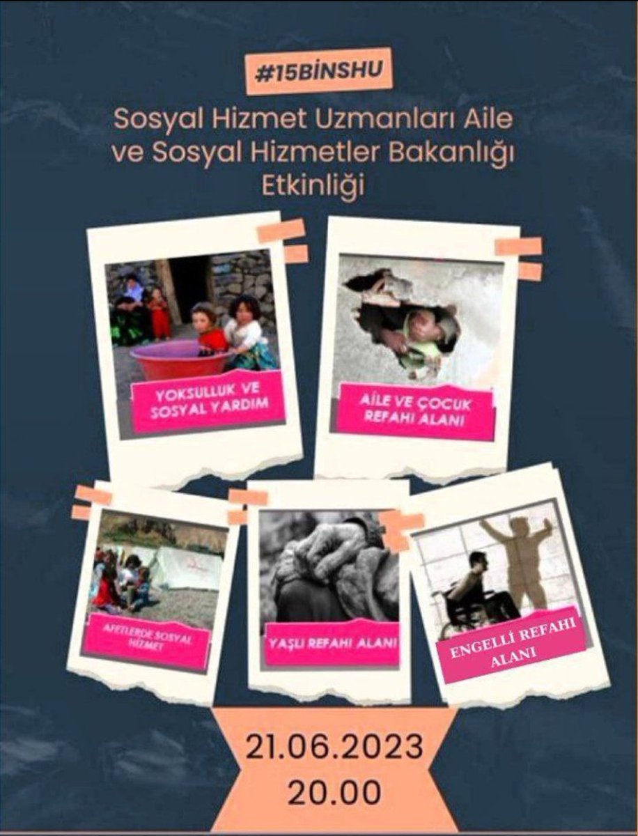 Toplumun ihtiyaçları belli Sosyal Hizmet mezunlarına ihtiyaç var toplum için bu ihtiyaç derhal yerine getirilmeli Sayın @Mahi_Nur #aileye15bin