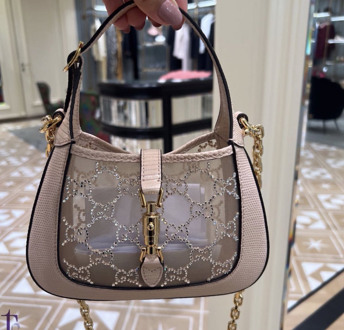 gucci mini crystal bag