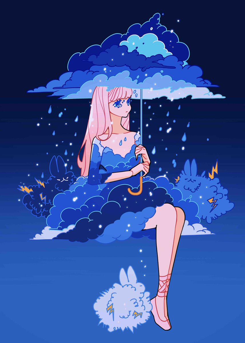 「princess rain and the storm buns 」|meyo 🌸 artcade #70のイラスト