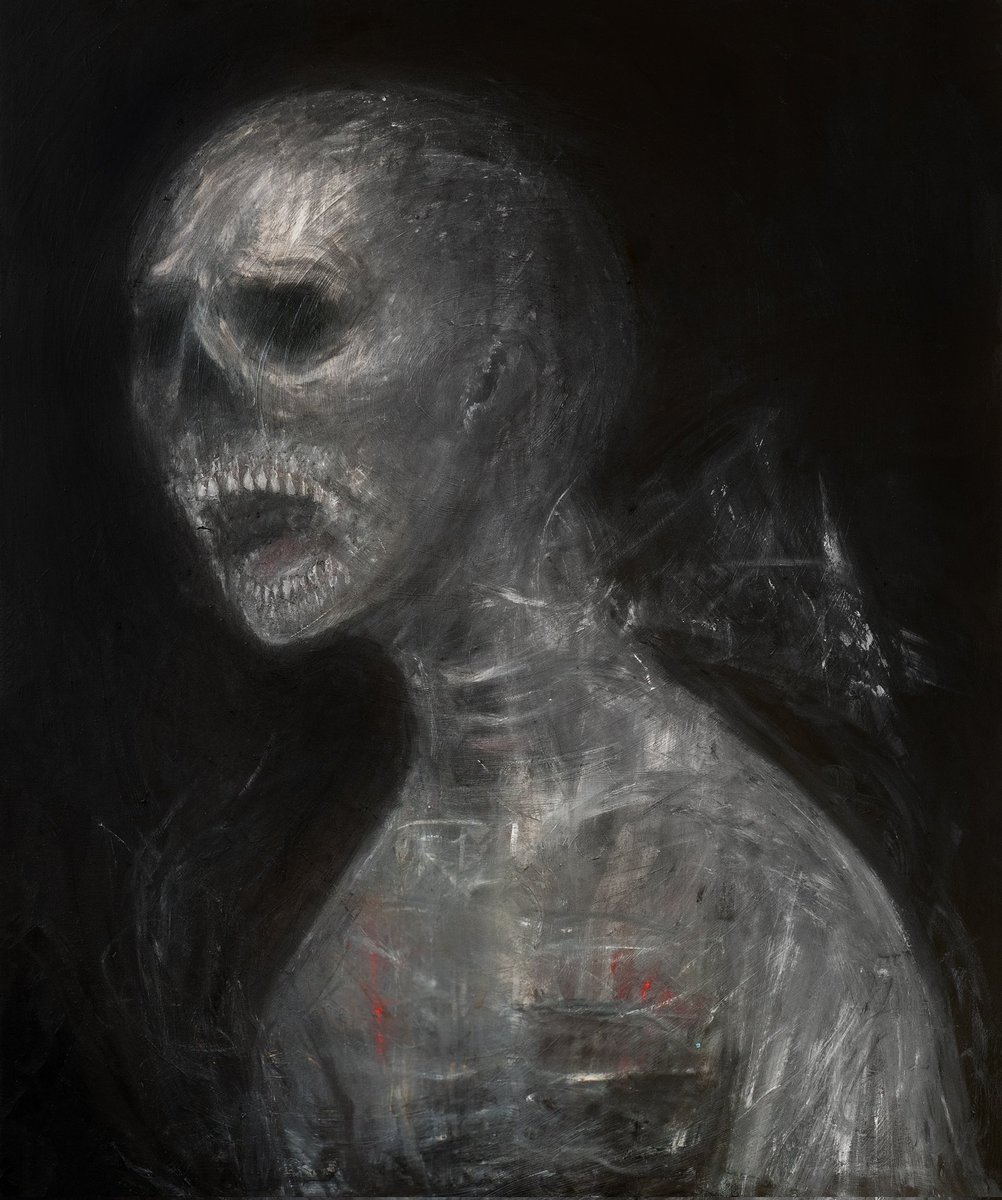 'Ghost' 

#darkart #gothart #macabreart #brutalart #skull #creepyart #horrorart #creepy #horror #oilpaint