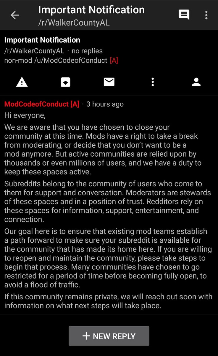 'If this community remains private, we will reach out soon with information on what next steps will take place.'

Does that sound like a threat? That kinda sounds like a threat.

#RedditBlackout #redditwasfun