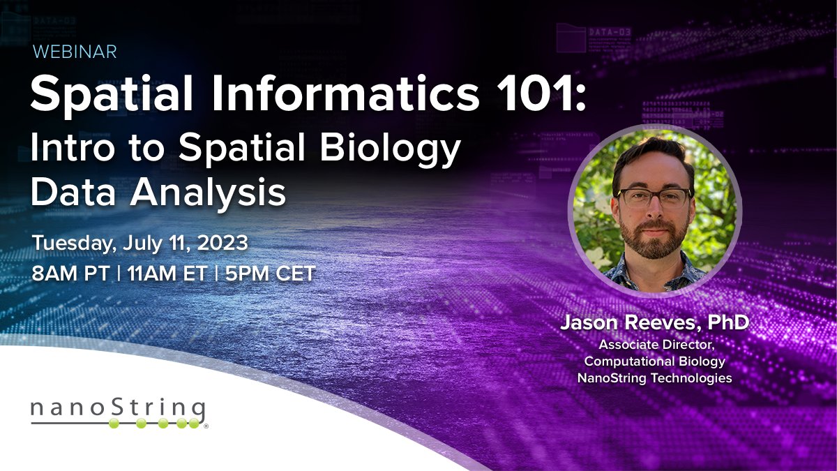 brukerspatial's tweet photo. Looking for ways to accelerate data in your spatial biology research? Join us at our upcoming Spatial Informatics 101 Webinar for an intro on GeoMx DSP and CosMx SMI data analysis! Register today: https://t.co/tu3SzNuqKF #SpatialBiology #SpatialInformatics #BioScience https://t.co/lmuZ27Zc0d
