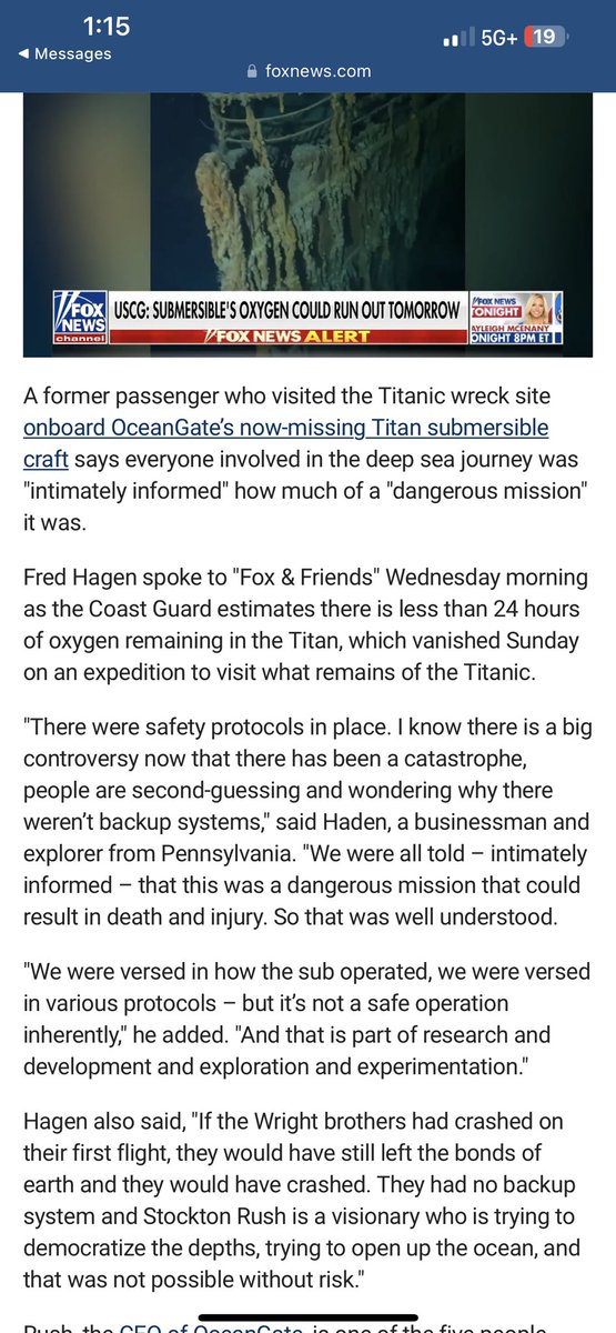 So the people on the submersible were informed of how dangerous it was and the extreme risk they were taking… I’m just… sigh #titanic #submarine #submersible #USCoastGuard #banging