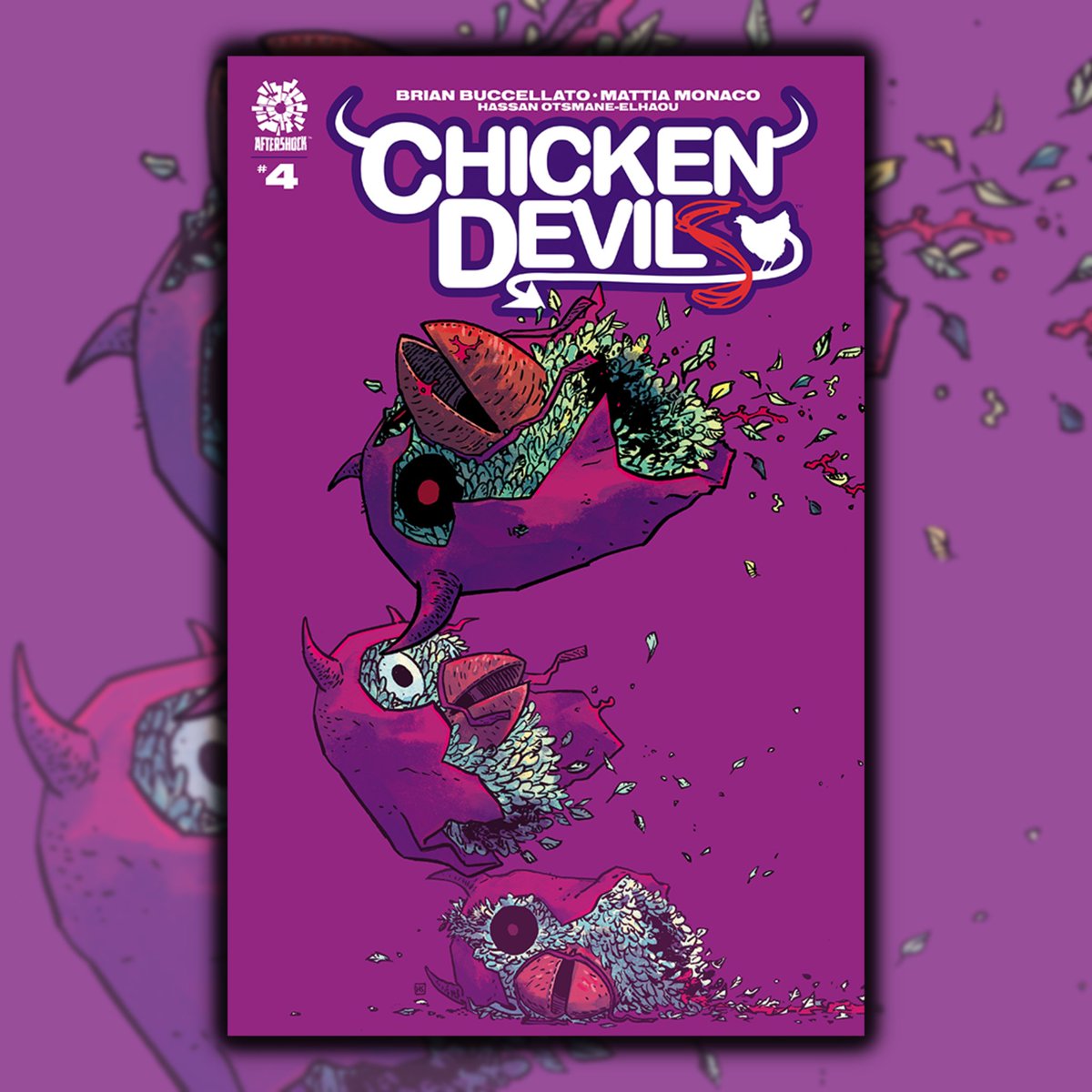 Will Mitchell’s fellow Chicken Devils let him walk away after ONE LAST job? What do you think? CHICKEN DEVILS #4 is on sale at comic shops everywhere TODAY!