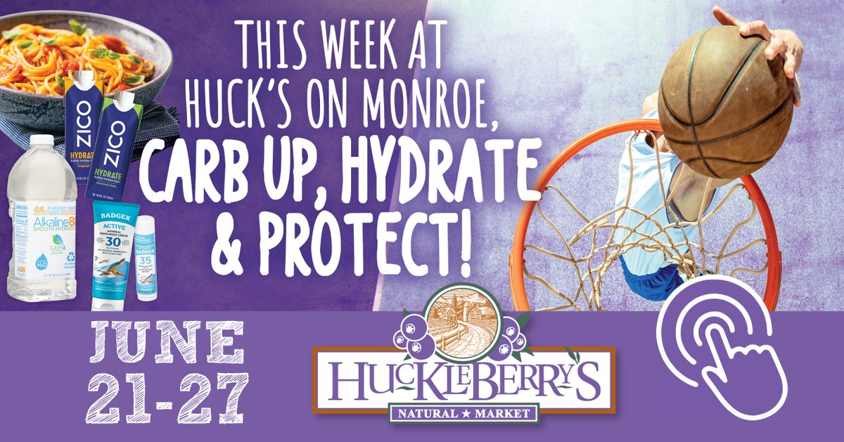 hucksmarket's tweet photo. Head up to Huck's on the Hill for all your warm weekend cooler essentials! 🥵 We've got all your must-haves to carb up, hydrate, &amp; protect your body for peak performance this b-ball weekend. See you soon at Huckleberry's Natural Market. 🏀🙌
https://t.co/ERvN4BE34P https://t.co/Jym2cHzn1H