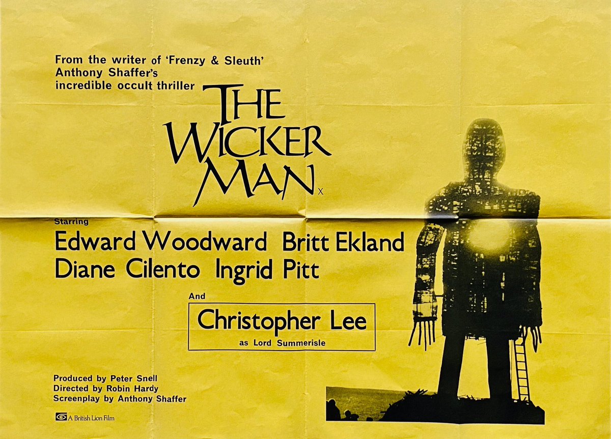 #NowWatching at @cineworld starring Edward Woodward, Britt Ekland and Christopher Lee in #TheWickerMan directed by Robin Hardy.