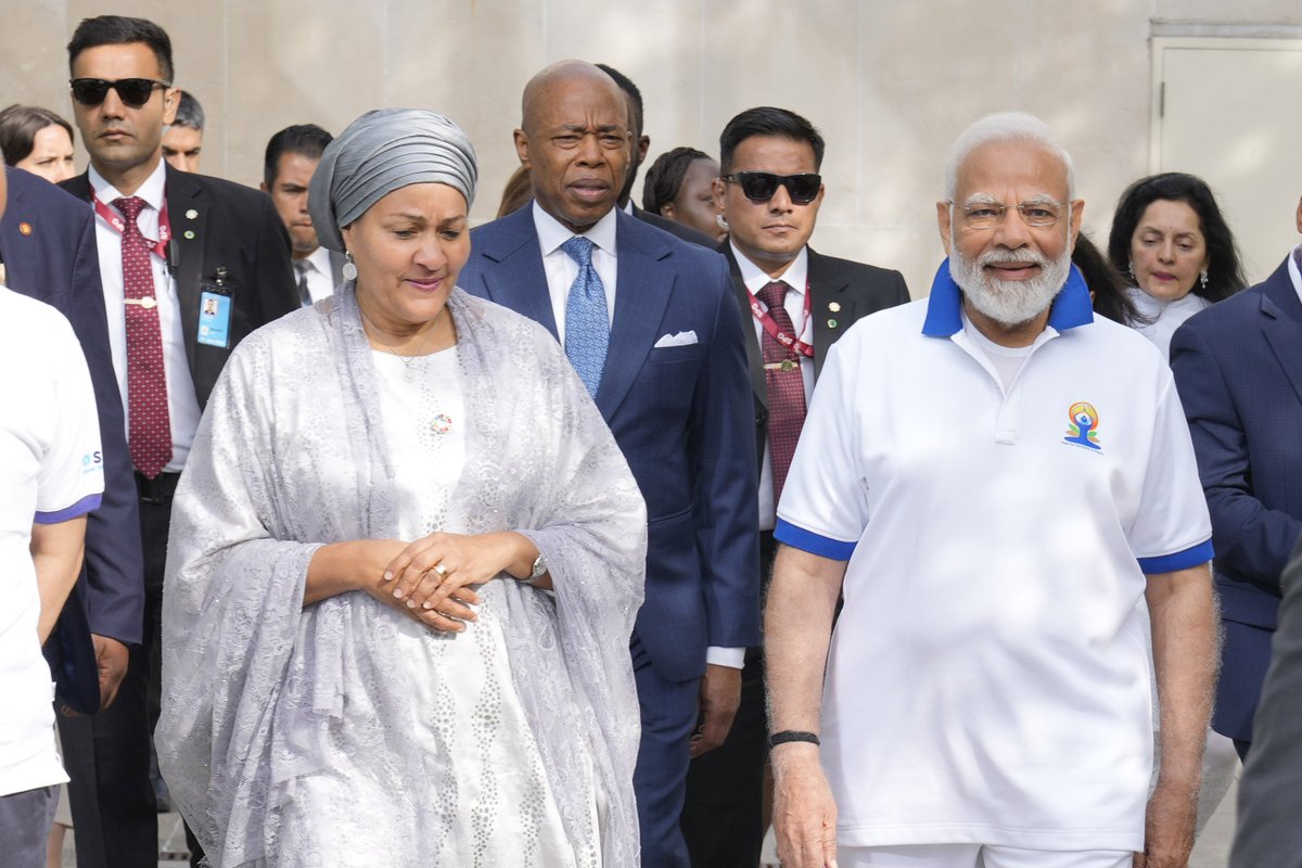 The UN declared June 21 as the day to celebrate yoga in 2014, and since then millions of people have participated in the events every year.

It was an honor to join the 9th International Day of Yoga together with the Permanent Mission of India to the @UN and @narendramodi.