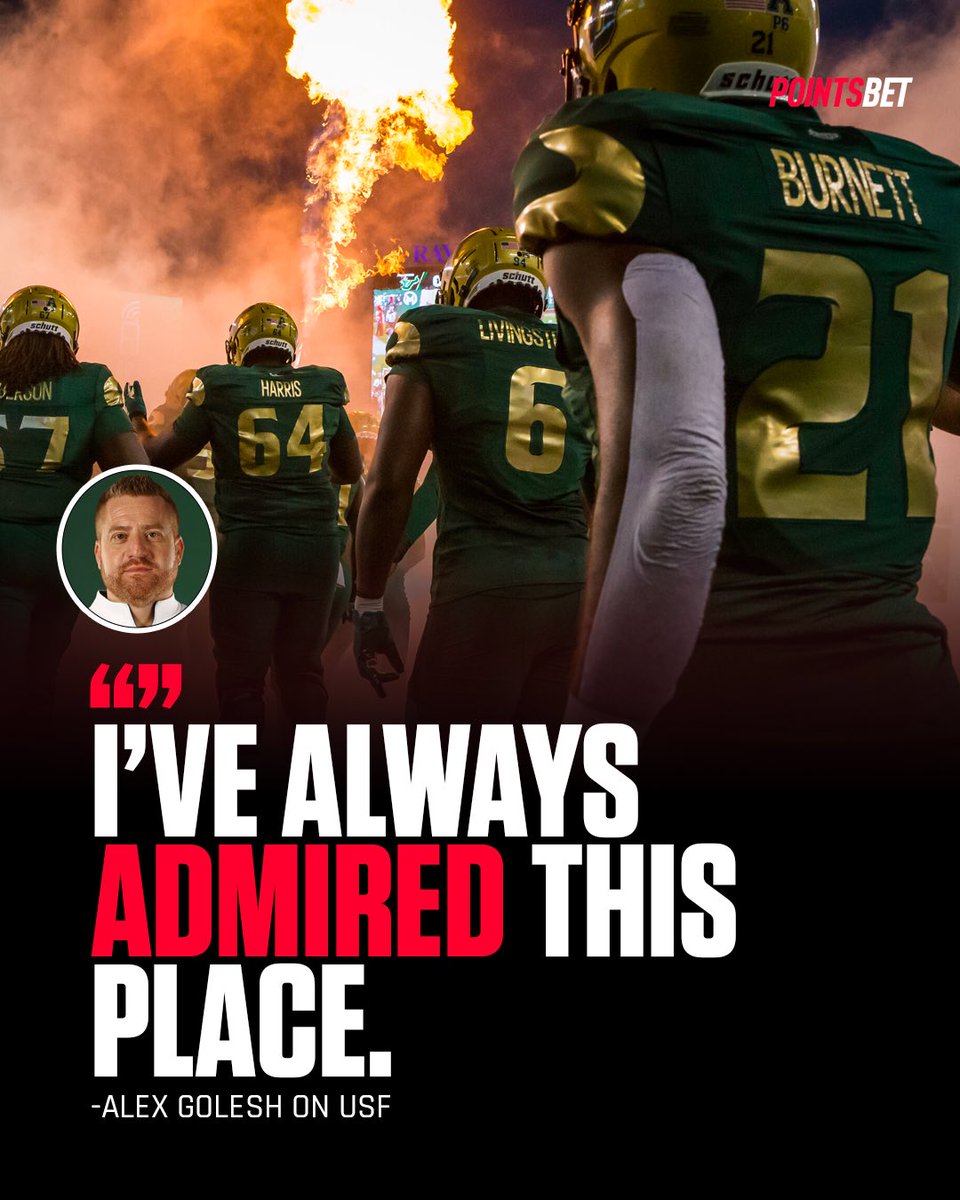 StraightLinePod's tweet image. It wasn’t an easy choice for new @USFFootball Head Coach @CoachGolesh to leave Tennessee…but something just felt right. 

Full interview here: youtu.be/fZupo3d99sU