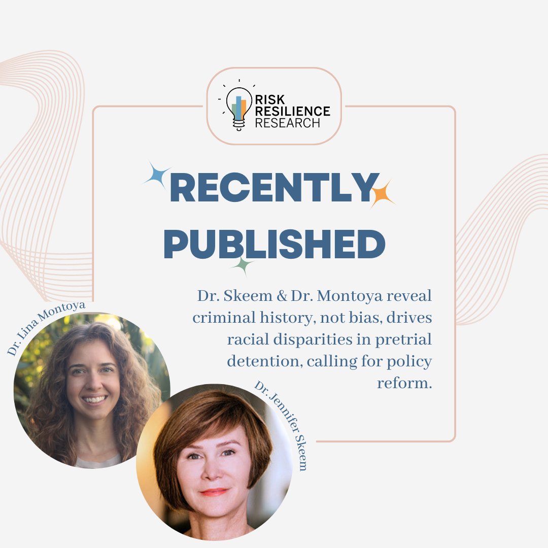 Dr. Jennifer Skeem &amp; Dr. Lina Montoya's latest study, 'Understanding racial disparities in pretrial detention recommendations to shape policy reform', was recently published in the Criminology &amp; Public Policy journal. doi.org/10.1111/1745-9…
#CriminalJusticeReform #RacialEquality