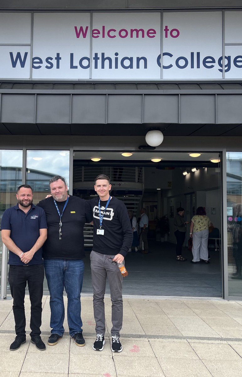 Jackie Galbraith (she/her) (@jackiegalbraith) on Twitter photo Welcome to <a href="/WestLoCollege/">West Lothian College</a> from these award-winning lecturers Thomas Barlow, Raymond Bremner and Frank OβNeil! #CelebrateSuccess #BestStaff #BestCollege #Wow Welcome to <a href="/WestLoCollege/">West Lothian College</a> from these award-winning lecturers Thomas Barlow, Raymond Bremner and Frank OβNeil! #CelebrateSuccess #BestStaff #BestCollege #Wow