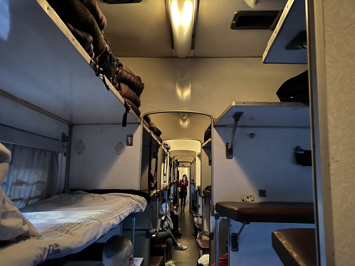 vamelina's tweet photo. Ukrainian night trains: 3rd class vs. 1st class. 
These are my latest “homes”🚂🏠 https://t.co/dPH7GklRgv