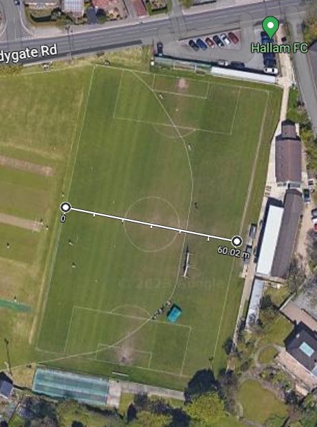 With Hemsworth out for their pitch, what are you going to do about the others that aren’t up to standard  @NCEL @fa @FootballFoundtn @DCMS

Worsbrough - 61m W
Maltby - 60m W
Campion - 62m W
Hallam - 60m W

The measurements are taken on Google Maps which anyone can do.