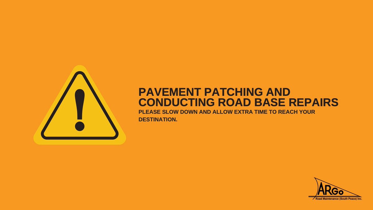REMINDER: Crews are conducting road base repairs + pavement patching on 12 Jackfish Lake Road in the #Chetwynd area this week. Traffic is single-lane, alternating.

Please slow down, give crews room to work, & obey all traffic control directions + personnel. #ConeZoneBC