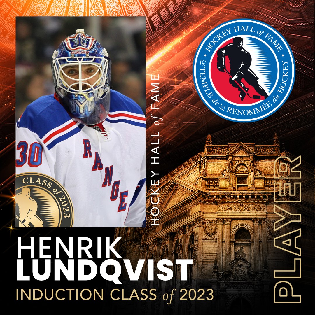 Welcome to the Hockey Hall of Fame, Henrik Lundqvist.

#HHOF2023 | #HHOF