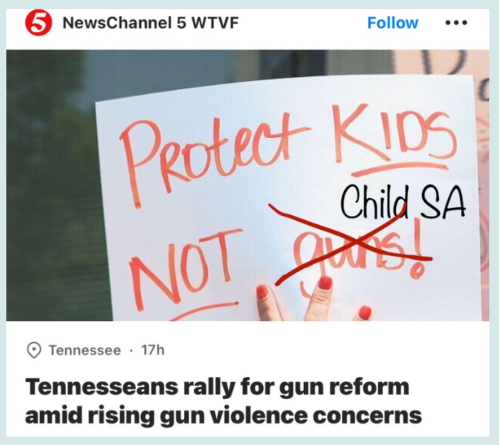 There ya go @NC5, fixed it for ya…
#ProtectKids not child SA 👀

Her last words to her friend was, ‘it will make sense, bcz I left plenty of evidence’ …And Chief said she had a “resentment” associated to the school.

So #ReleaseTheManifesto & let’s see what the genesis of this…