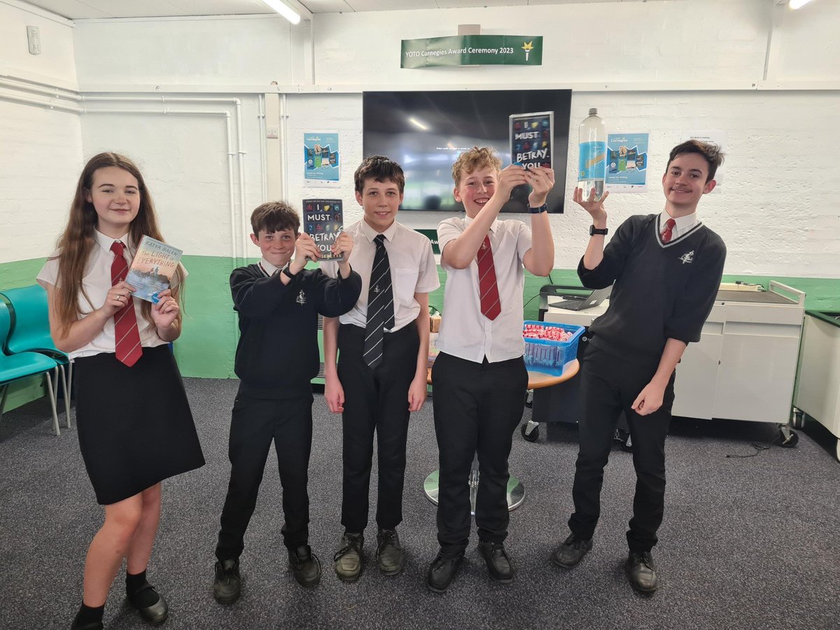 Cottingham_High's tweet photo. An afternoon watching the Yoto @CarnegieMedals awards ceremony. The students have read seven books over seven weeks, and their vote went to, 'I Must Betray You' by Ruta Sepetys, a thriller about the Romanian revolution of 1989. Congrats to all the authors involved in this award. https://t.co/cyMWa06RuF