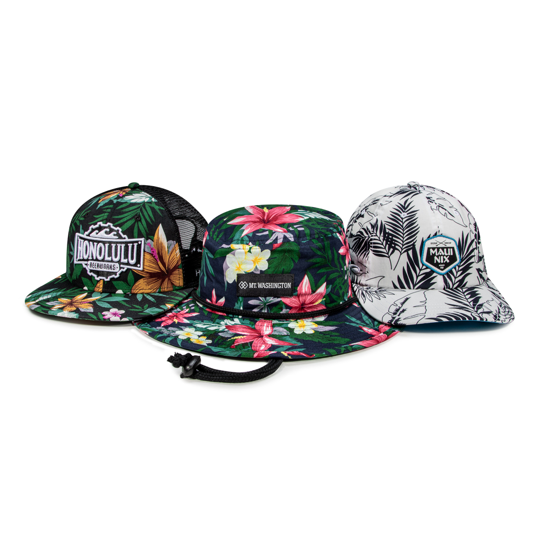 pukkainc's tweet photo. 🚨 New Specialty Fabrics 🚨

As we approach the summer months it could not be a better time for Pukka to introduce two new floral patterns into their offering. Introducing, Aloha and Horsetail.

To see more examples please visit https://t.co/iBPlP9PEf4

#customhats #lowminimums https://t.co/5fNjShmbaQ