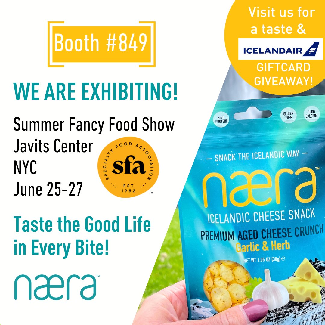 NaeraSnacks's tweet photo. Discover how you can take snacking to the next level! 😍 We are bringing new flavors and show stopping snack must haves! Enjoy our delicious, protein packed sustainable Nordic snacks. 🎉 Taste the good life in every bite with Næra!
@Specialty_Food #Food #nordic #Iceland #snacks https://t.co/VraOGY87jJ
