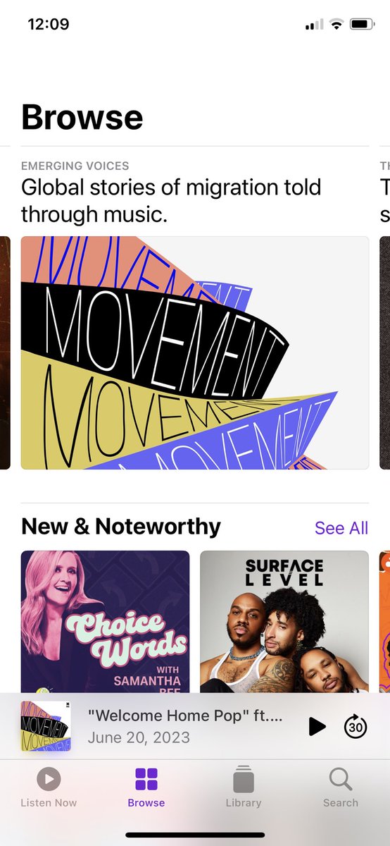 👀👀 Movement — my new collaboration w @meklitmusic — popping up in @ApplePodcasts. If you’re looking for a place to start, I’m really proud of our episode with @larry_and_joe.